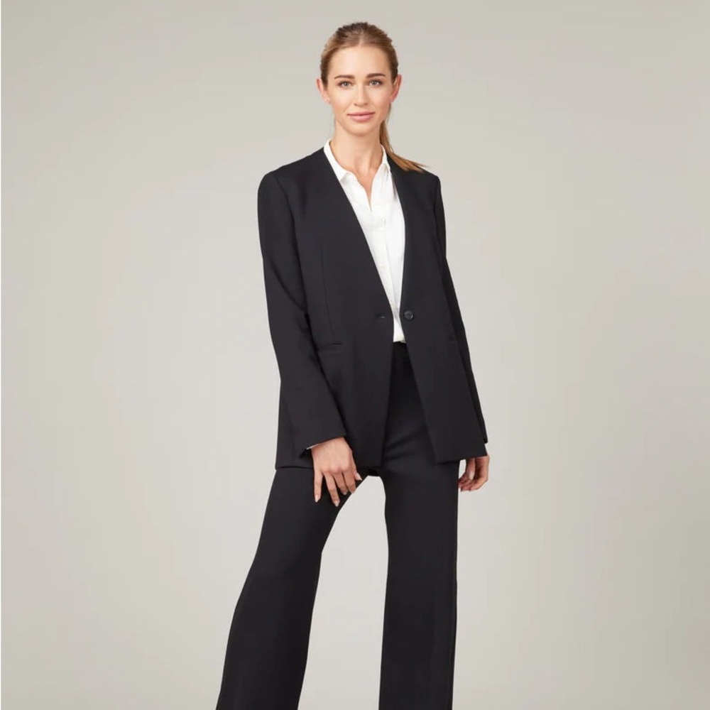 NWT Spanx Perfect Collarless Blazer in classic navy size large